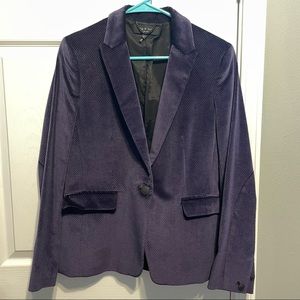 Rag & Bone purple w/ yellow polka dots velvet blazer - size 8 - worn once!